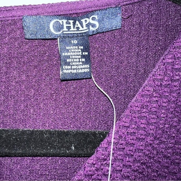 NEW Chaps Women's Textured Fit & Flare Dress Beetroot Size 10 - Picture 4 of 11